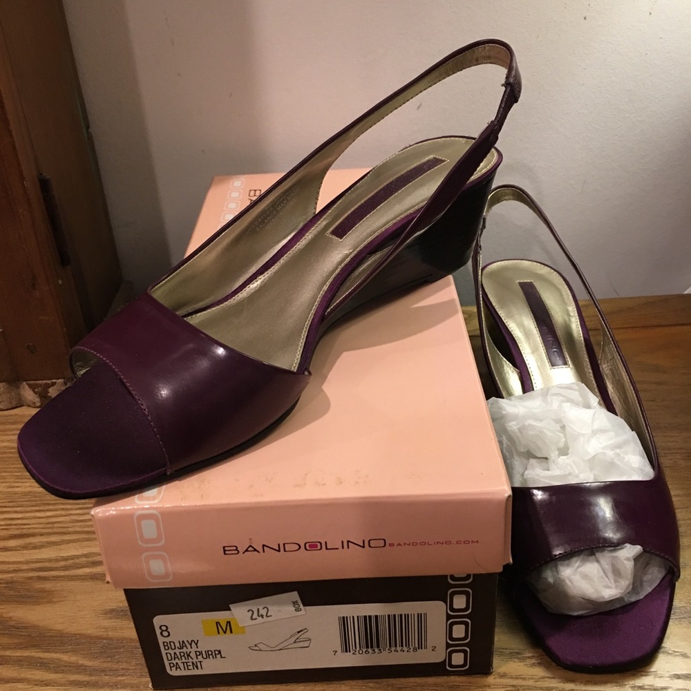 🆕 NIB! Purple Patent Leather Heel - Picture 2 of 6